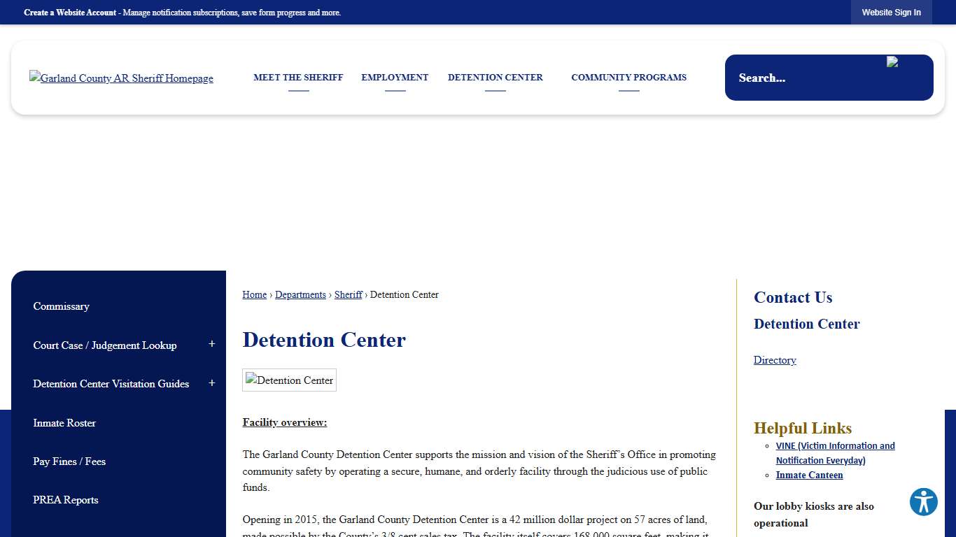 Detention Center | Garland County, AR