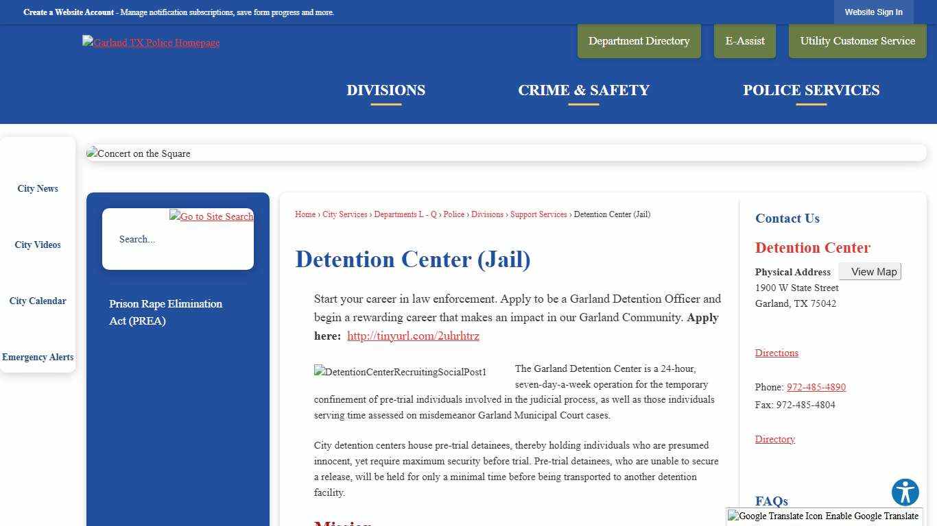 Detention Center (Jail) | Garland, TX